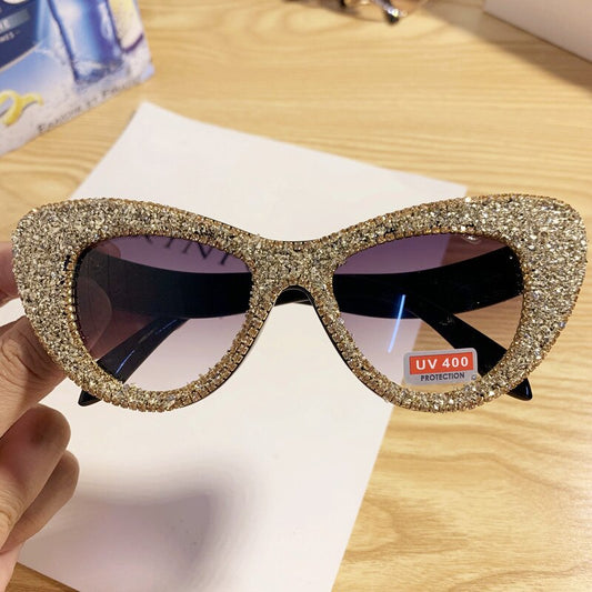 Oversized Glitter Cat Sunglasses